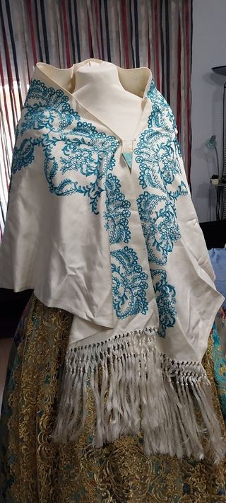 Traje de Fallera Oro y Multicolor