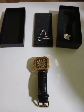Reloj CASIRUI Automático Esqueleto Dorado