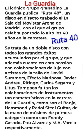 4x3 La Guardia Ruta 40