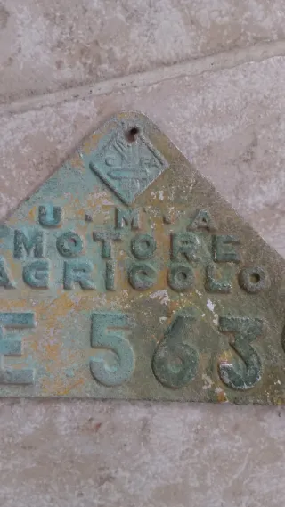 Targa UMA Motori Agricoli D'epoca RE 5639