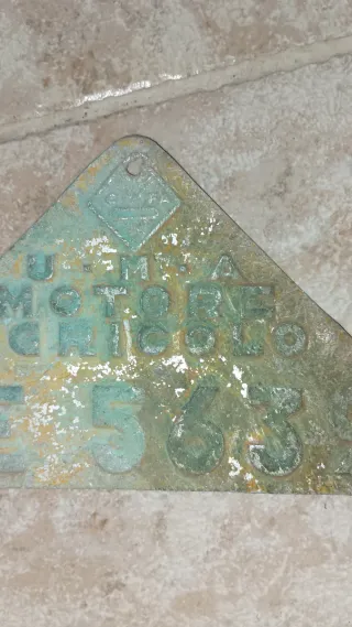 Targa UMA Motori Agricoli D'epoca RE 5639