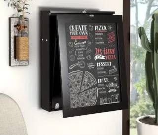 Escritorio Plegable Negro Pared