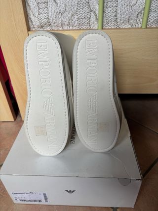 Pantofole Emporio Armani Bianche