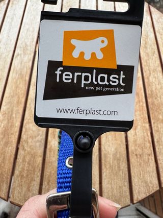 Collar para perro azul con estampado
