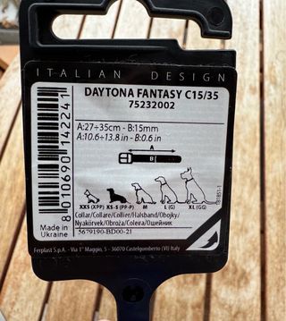 Collar para perro azul con estampado