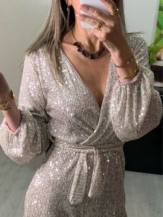 Mono corto lentejuelas talla única