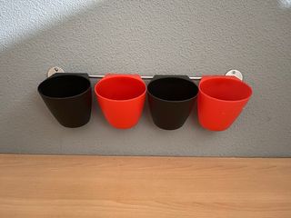 Organizador de pared 4 vasitos escritorio