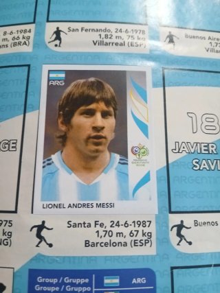 Album Panini Mundial Alemania 2006,con messi