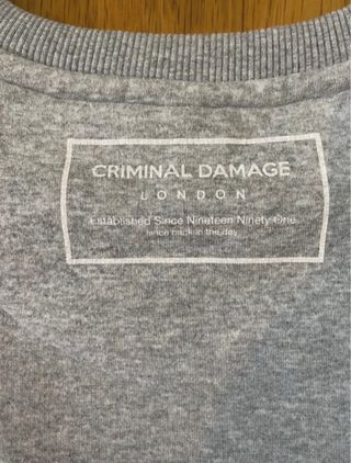 Sweatshirt Criminal Damage Cinza