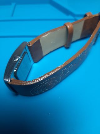 Reloj Chica Cuadrado Blanco Naranja