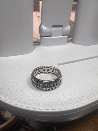 Anillo Plata S925 Talla 7 Corazones