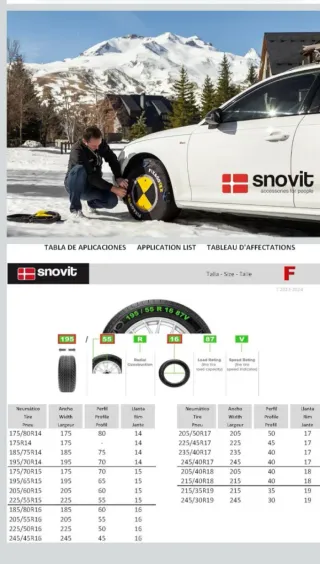 Cadenas textiles para nieve FIX&GOTEX