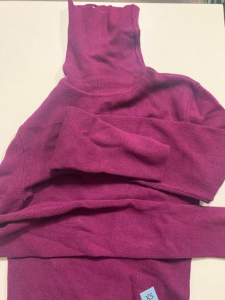 Jersey cuello alto mujer morado XS