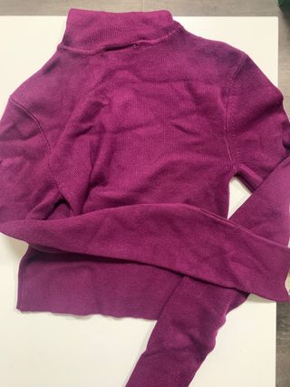 Jersey cuello alto mujer morado XS