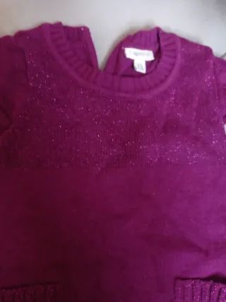 Vestitino 9 mesi glitter cotone e lana