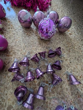 Decoración Navidad Morada y Plateada