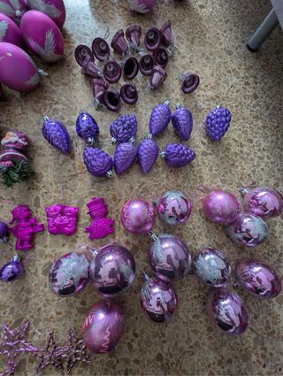 Decoración Navidad Morada y Plateada