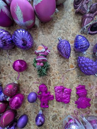 Decoración Navidad Morada y Plateada