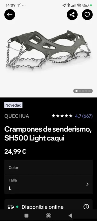 Crampones para hielo y nieve