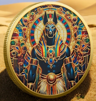 ANUBIS MONEDA DE COLECCIÓN + EXPOSITOR