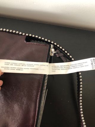 Bolso Zara tachuelas marrón