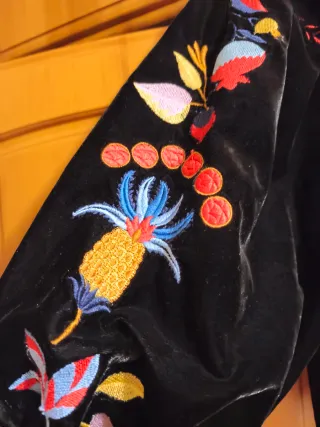 Chaqueta Sfera Terciopelo Bordada Talla S