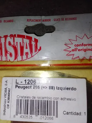 Tulipa trasera Peugeot 205