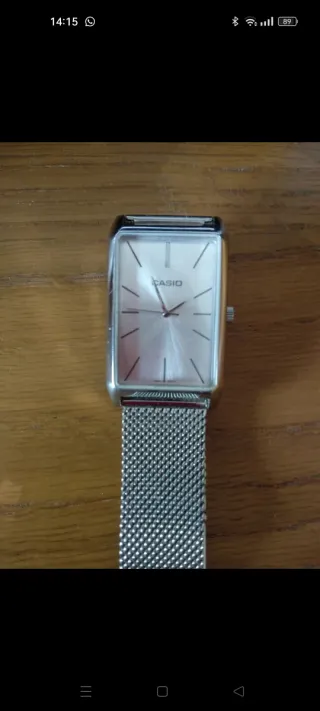 Reloj Casio Rectangular Plata