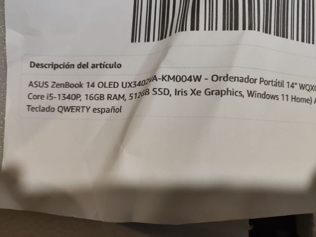ASUS ZenBook 14 OLED UX3402VA-KM004W Ordenador