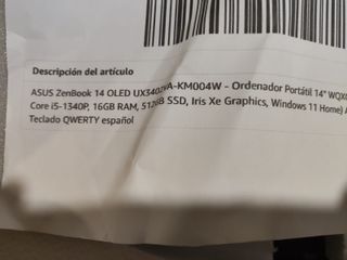 ASUS ZenBook 14 OLED UX3402VA-KM004W Ordenador