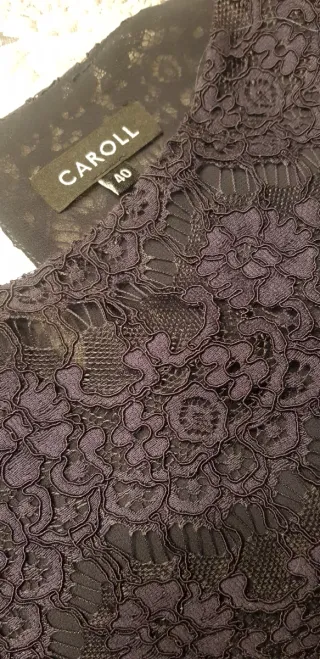 Top encaje Caroll azul