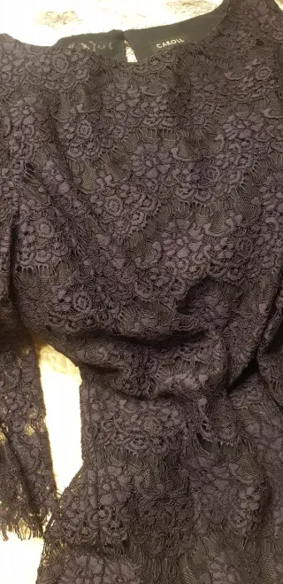 Top encaje Caroll azul