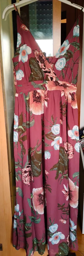 Abito lungo floreale donna