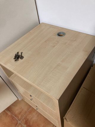 Mesitas de oficina color haya