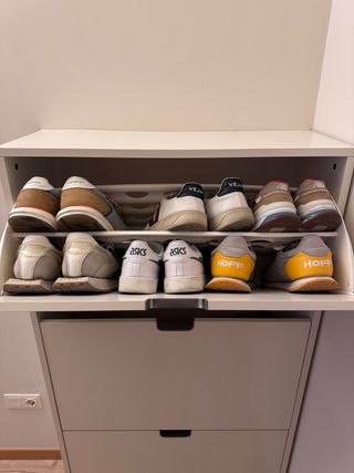 Zapatero 3 compartimentos blanco 79x29x148cm