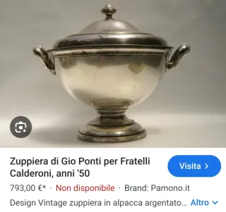 Zuppiera Alpacca Argentata Anni '50