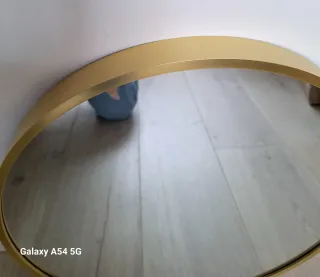 Espejo redondo dorado 40cm