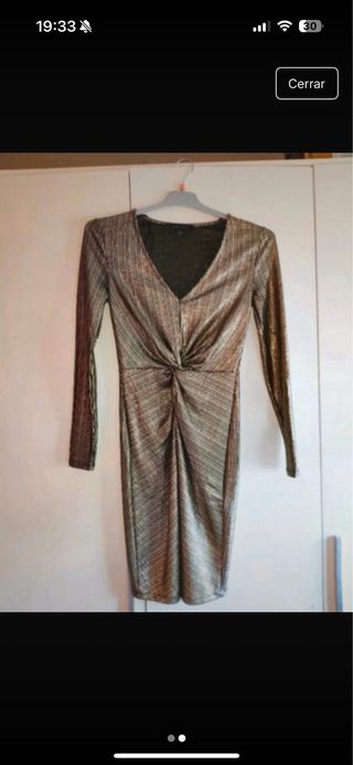 Vestido fiesta dorado