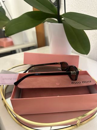 Gafas de sol Miu Miu negras y marrones