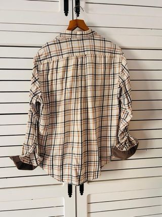 Camisa de cuadros Cortefiel beige y marrón