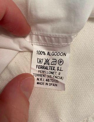 Camisa blanca manga larga