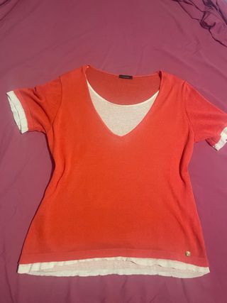 suéter punto Rosa coral