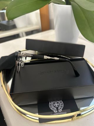 Gafas Chrome Hearts Negro/Plata