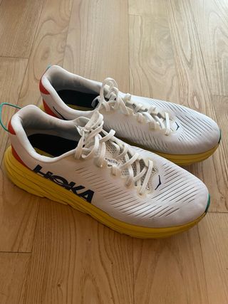 Hoka Rincon 3 Zapatillas Running Blancas/Amarillas