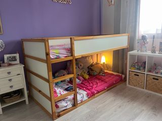 Literas Ikea Kira Reversible Madera y Blanca