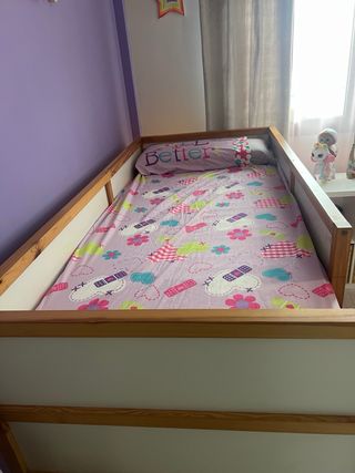 Literas Ikea Kira Reversible Madera y Blanca