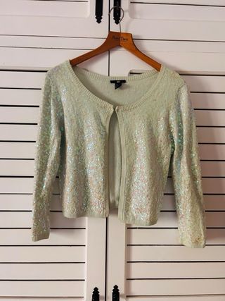 Rebeca H&M lentejuelas verde T.M