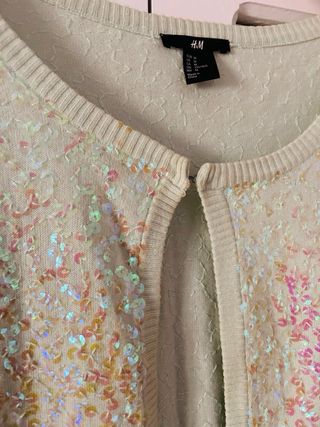 Rebeca H&M lentejuelas verde T.M