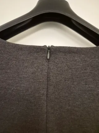 Vestito H&M grigio con cintura e pizzo