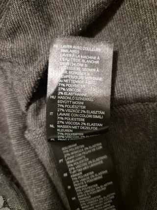 Vestito H&M grigio con cintura e pizzo